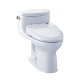 TOTO® Connect+® Kit Supreme® II One-Piece Elongated 1.28 GPF Toilet and Washlet® S300e Bidet Seat, Cotton White - MW634574CEFG#01