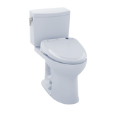 TOTO® Connect+® Kit Drake® II 1G® Two-Piece Elongated 1.0 GPF Toilet and Washlet® S300e Bidet Seat, Cotton White - MW454574CUFG#01