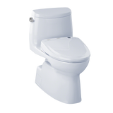 TOTO® Connect+® Kit Carlyle® II One-Piece Elongated 1.28 GPF Toilet and Washlet® S350e Bidet Seat, Cotton White - MW614584CEFG#01