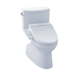 TOTO® Connect+® Kit Vespin® II Two-Piece Elongated 1.28 GPF Toilet and Washlet® C100 Bidet Seat, Cotton White - MW4742034CEFG#01