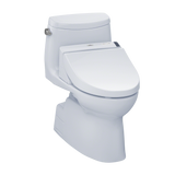 TOTO® Connect+® Kit Carlyle® II One-Piece Elongated 1.28 GPF Toilet and Washlet® C200 Bidet Seat, Cotton White - MW6142044CEFG#01