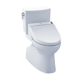 TOTO® Connect+® Kit Vespin® II 1G® Two-Piece Elongated 1.0GPF Toilet and Washlet® C200 Bidet Seat, Cotton White - MW4742044CUFG#01