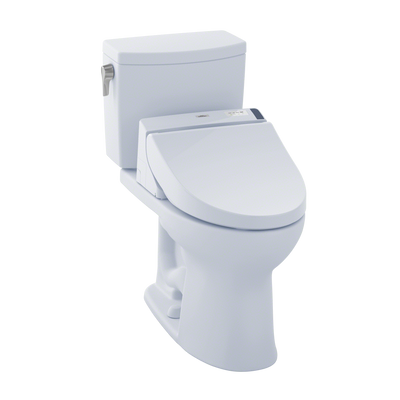 TOTO® Connect+® Kit Drake® II 1G® Two-Piece Elongated 1.0 GPF Toilet and Washlet® C200 Bidet Seat, Cotton White - MW4542044CUFG#01