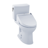 TOTO® Connect+® Kit Drake® II 1G® Two-Piece Elongated 1.0 GPF Toilet and Washlet® C200 Bidet Seat, Cotton White - MW4542044CUFG#01