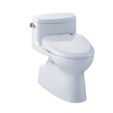 TOTO® Connect+® Kit Carolina® II One-Piece Elongated 1.28 GPF Toilet and Washlet® S350e Bidet Seat, Cotton White - MW644584CEFG#01