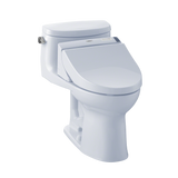 TOTO® Connect+® Kit Supreme® II One-Piece Elongated 1.28 GPF Toilet and Washlet® C200 Bidet Seat, Cotton White - MW6342044CEFG#01