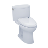 TOTO® Connect+® Kit Drake® II Two-Piece Elongated 1.28 GPF Toilet and Washlet® S300e Bidet Seat, Cotton White - MW454574CEFG#01