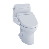 TOTO® Connect+® Kit UltraMax® II 1G® One-Piece Elongated 1.0 GPF Toilet and Washlet® C100 Bidet Seat, Cotton White - MW6042034CUFG#01