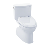 TOTO® Connect+® Kit Vespin® II Two-Piece Elongated 1.28 GPF Toilet and Washlet® S350e Bidet Seat, Cotton White - MW474584CEFG#01