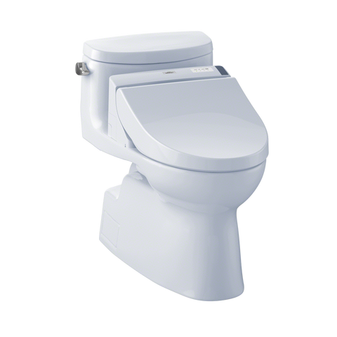 TOTO® Connect+® Kit Carolina® II One-Piece Elongated 1.28 GPF Toilet and Washlet® C200 Bidet Seat, Cotton White - MW6442044CEFG#01