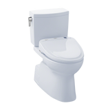 TOTO® Connect+® Kit Vespin® II 1G® Two-Piece Elongated 1.0 GPF Toilet and Washlet® S350e Bidet Seat, Cotton White - MW474584CUFG#01