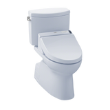 TOTO® Connect+® Kit Vespin® II Two-Piece Elongated 1.28 GPF Toilet and Washlet® C200 Bidet Seat, Cotton White - MW4742044CEFG#01