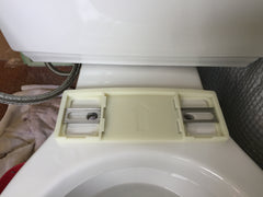 Metal guide rails for bidet seat installation